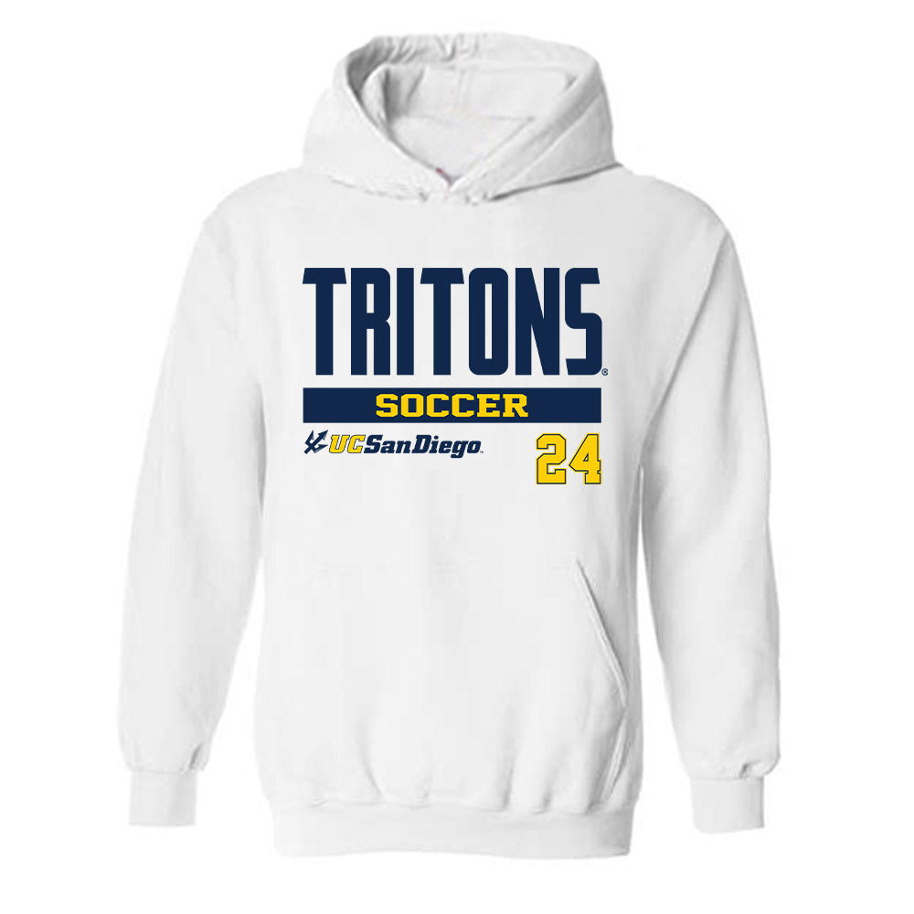 UCSD - NCAA Men's Soccer : Nick Aghaian - Classic Fashion Shersey Hooded Sweatshirt