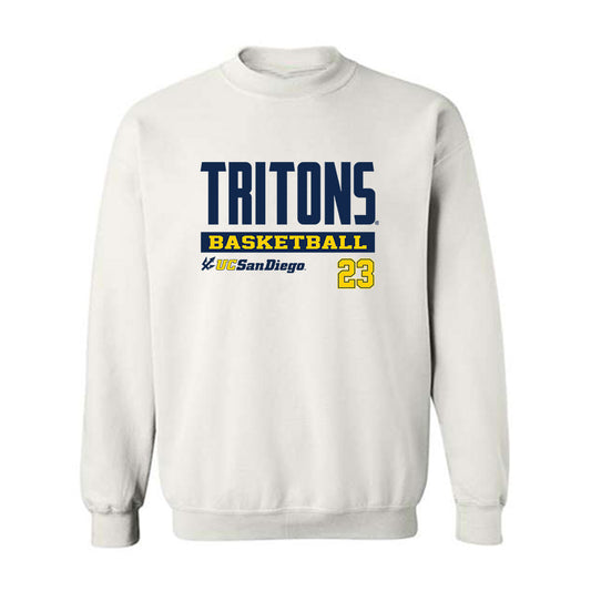 UCSD - NCAA Men's Basketball : Trap Johnson - Classic Fashion Shersey Crewneck Sweatshirt-0