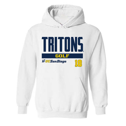 UCSD - NCAA Men's Golf : Nathan Tseng - Classic Fashion Shersey Hooded Sweatshirt-0