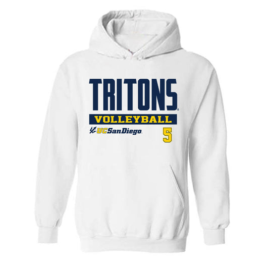 UCSD - NCAA Women's Volleyball : Maija Nepszy - Classic Fashion Shersey Hooded Sweatshirt-0