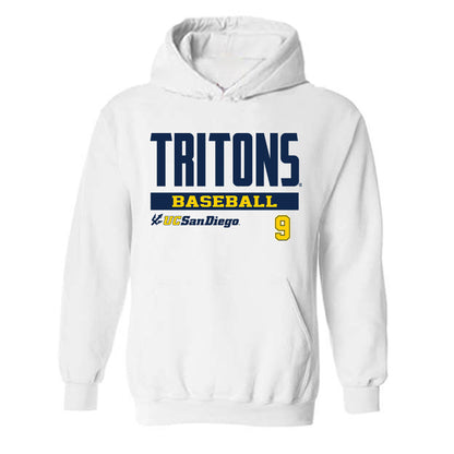 UCSD - NCAA Baseball : Noah Lazuka - Classic Fashion Shersey Hooded Sweatshirt-0