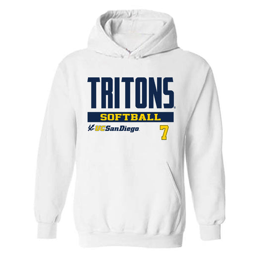 UCSD - NCAA Softball : Auddrey Lira - Classic Fashion Shersey Hooded Sweatshirt-0
