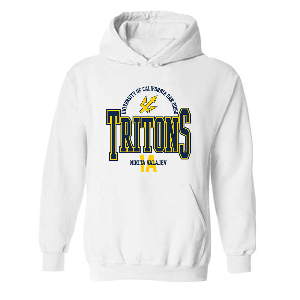 UCSD - NCAA Men's Water Polo : Nikita Valajev - Classic Fashion Shersey Hooded Sweatshirt-0