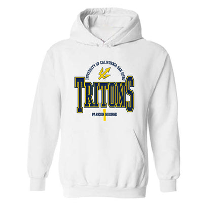UCSD - NCAA Men's Water Polo : Parker George - Classic Fashion Shersey Hooded Sweatshirt-0