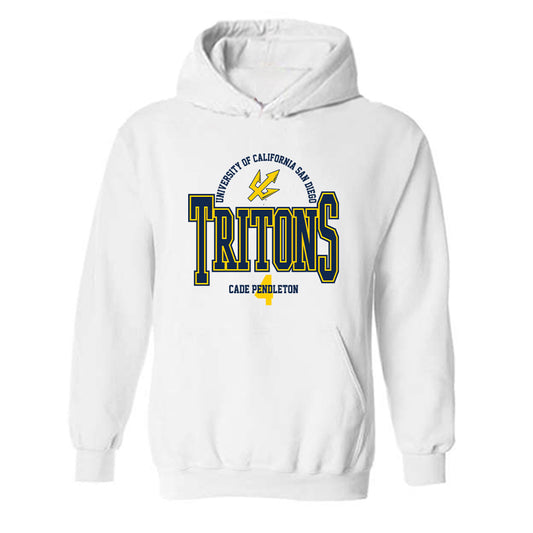 UCSD - NCAA Men's Basketball : Cade Pendleton - Classic Fashion Shersey Hooded Sweatshirt-0