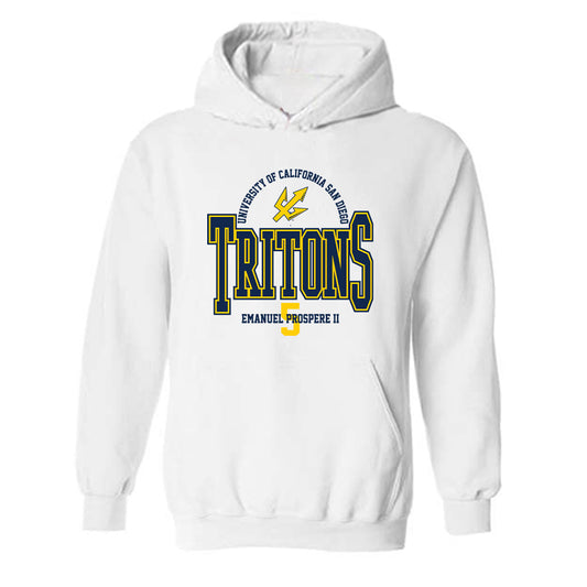 UCSD - NCAA Men's Basketball : Emanuel Prospere II - Classic Fashion Shersey Hooded Sweatshirt-0