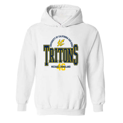 UCSD - NCAA Baseball : Michael Crossland - Classic Fashion Shersey Hooded Sweatshirt-0