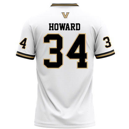 Vanderbilt - NCAA Football : Austin Howard - White Football Jersey-1