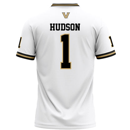 Vanderbilt - NCAA Football : Trent Hudson - White Football Jersey-1