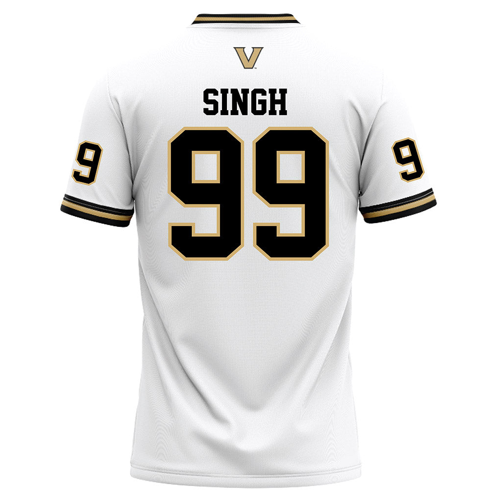 Vanderbilt - NCAA Football : Joshua Singh - White Football Jersey-1