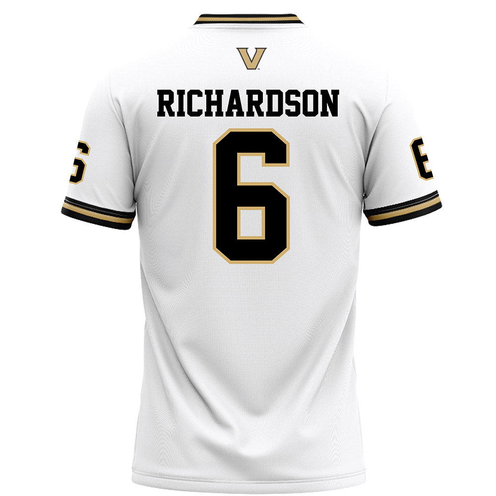 Vanderbilt - NCAA Football : Tre Richardson - White Football Jersey-1