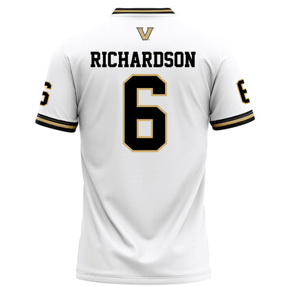 Vanderbilt - NCAA Football : Tre Richardson - White Football Jersey-1