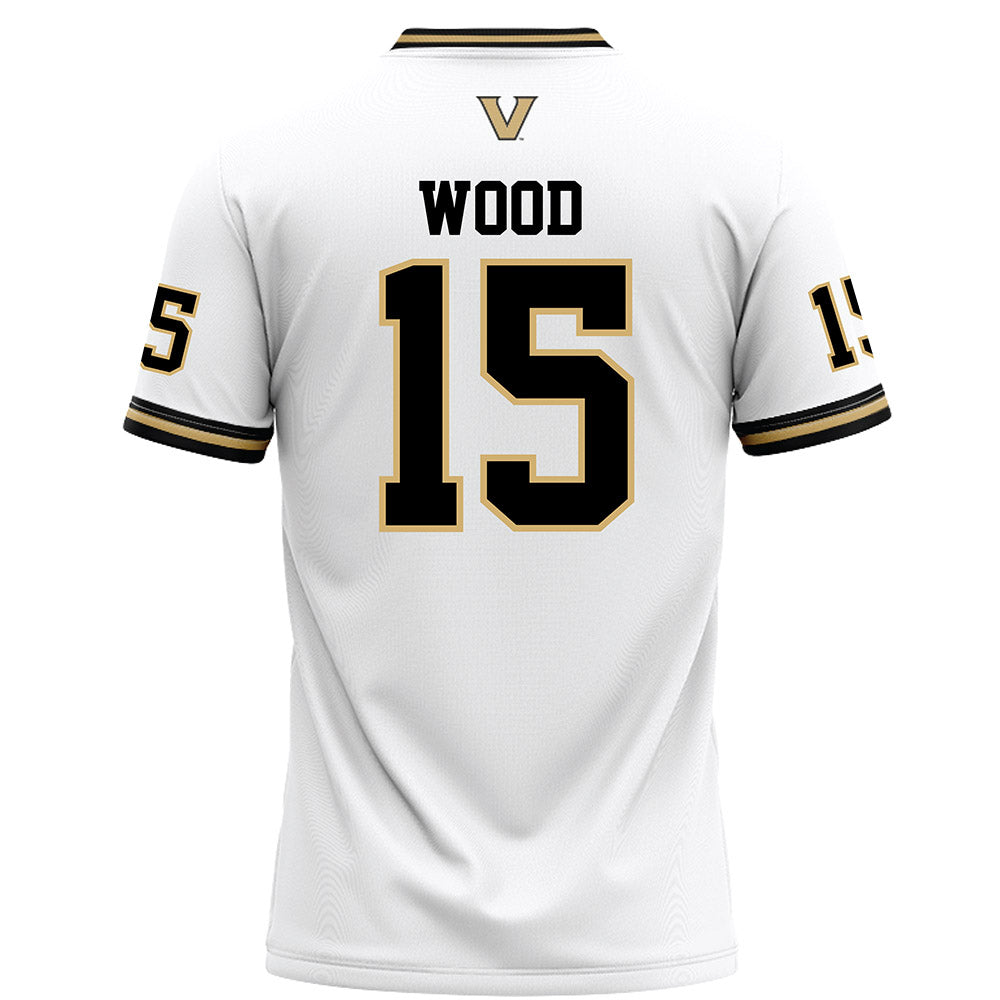 Vanderbilt - NCAA Football : Zaylin Wood - White Football Jersey-1