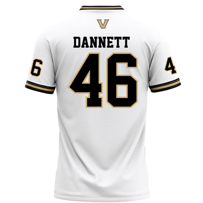 Vanderbilt - NCAA Football : Mustafa Dannett - White Football Jersey