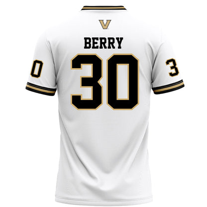 Vanderbilt - NCAA Football : Trudell Berry - White Football Jersey-1