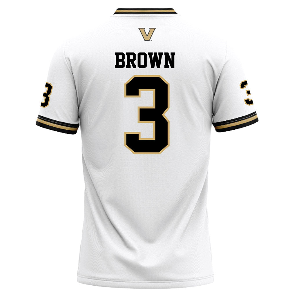Vanderbilt - NCAA Football : Tristen Brown - White Football Jersey-1