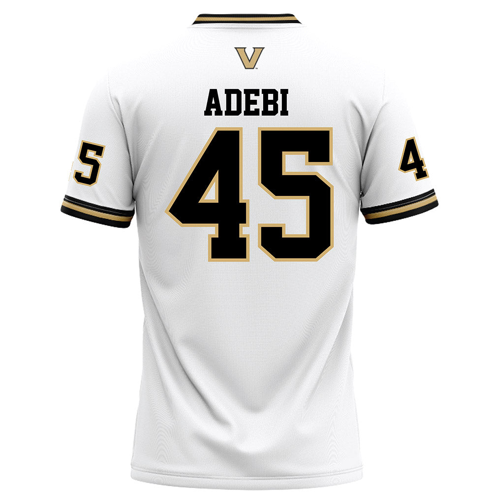 Vanderbilt - NCAA Football : Emmanuel Adebi - White Football Jersey-1