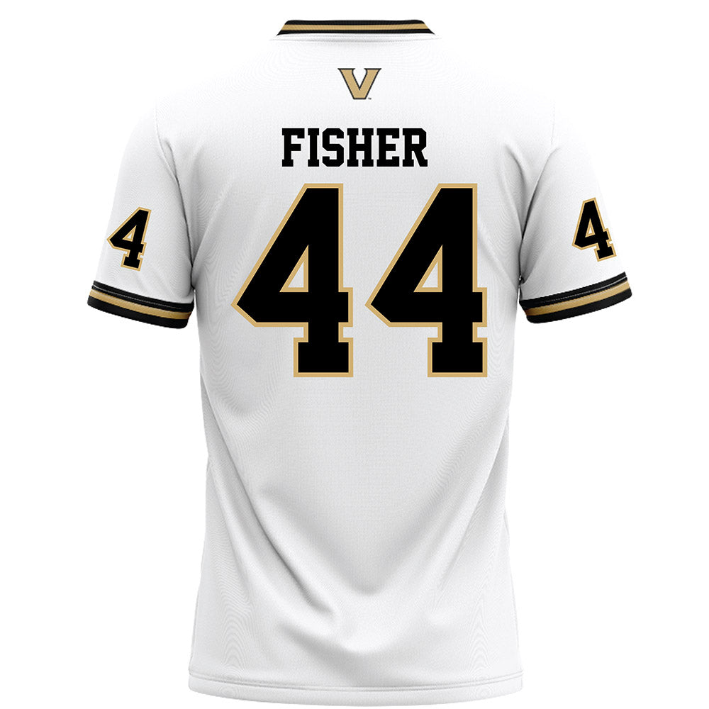Vanderbilt - NCAA Football : Gabe Fisher - White Football Jersey-1