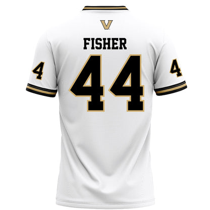 Vanderbilt - NCAA Football : Gabe Fisher - White Football Jersey-1