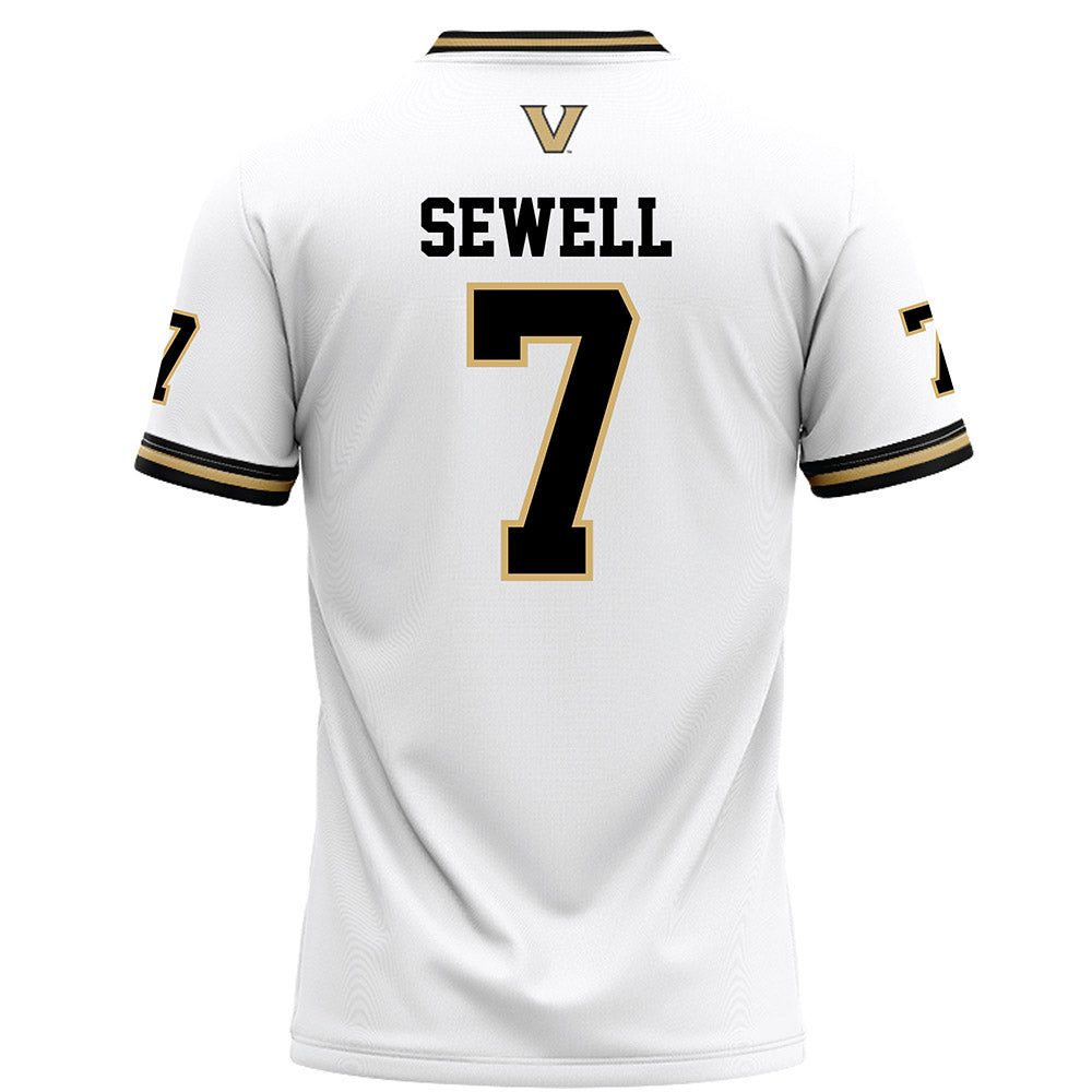 Vanderbilt - NCAA Football : Marlen Sewell - White Football Jersey