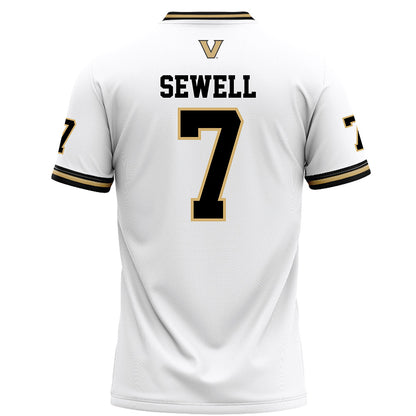 Vanderbilt - NCAA Football : Marlen Sewell - White Football Jersey