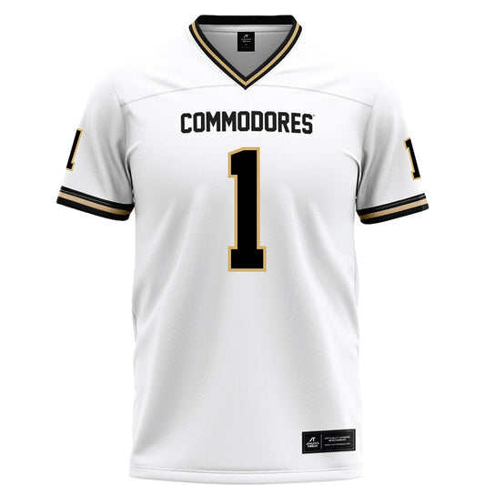 Vanderbilt - NCAA Football : Trent Hudson - White Football Jersey-0