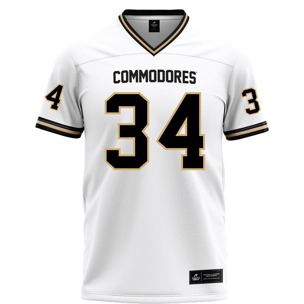Vanderbilt - NCAA Football : Austin Howard - White Football Jersey-0