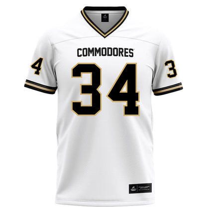 Vanderbilt - NCAA Football : Austin Howard - White Football Jersey-0