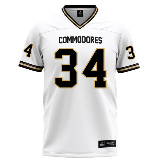 Vanderbilt - NCAA Football : Austin Howard - White Football Jersey-0
