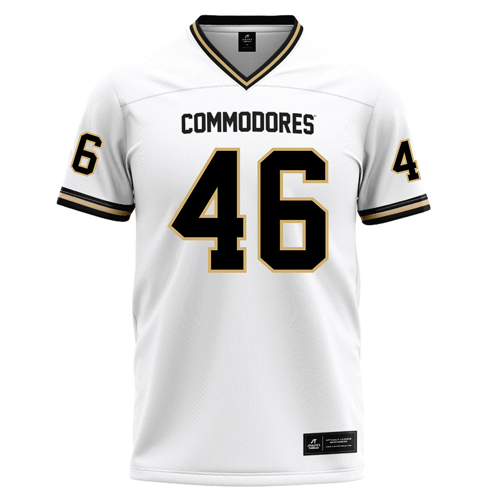 Vanderbilt - NCAA Football : Mustafa Dannett - White Football Jersey