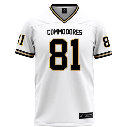 Vanderbilt - NCAA Football : Hutch Baird - White Football Jersey