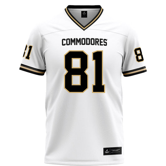 Vanderbilt - NCAA Football : Hutch Baird - White Football Jersey