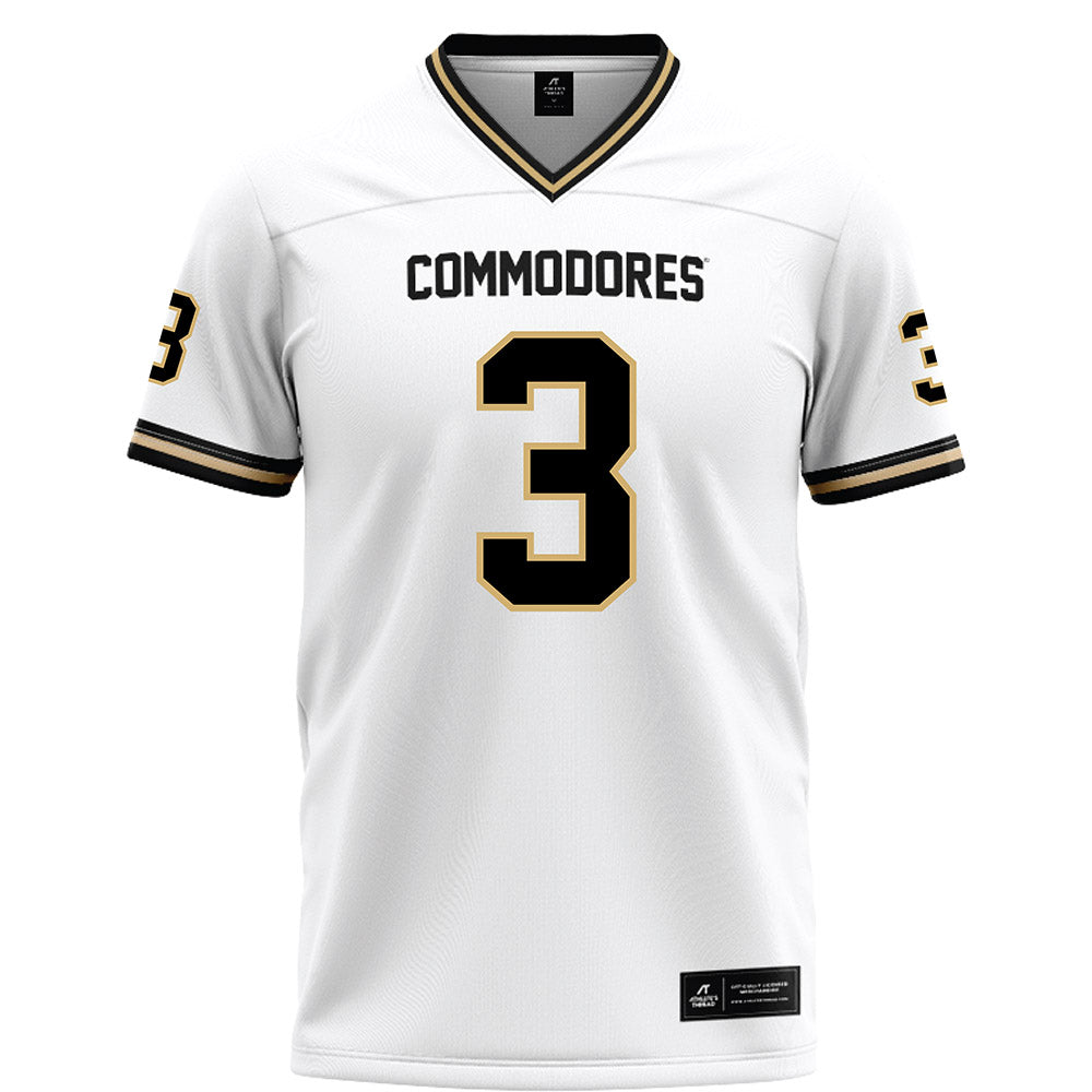 Vanderbilt - NCAA Football : Tristen Brown - White Football Jersey-0