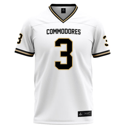 Vanderbilt - NCAA Football : Tristen Brown - White Football Jersey-0