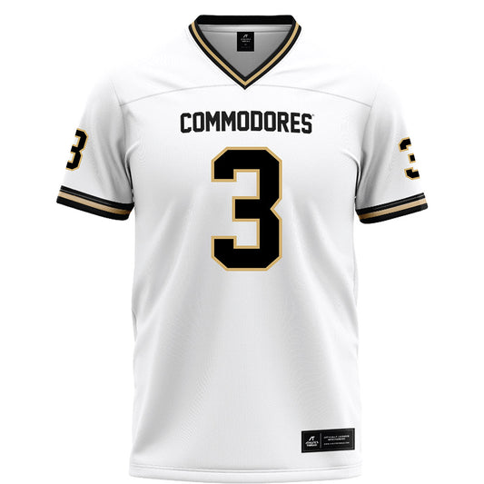 Vanderbilt - NCAA Football : Tristen Brown - White Football Jersey-0