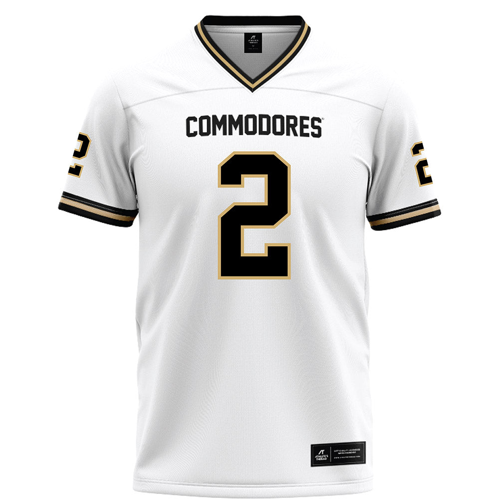 Vanderbilt - NCAA Football : Randon Fontenette - White Football Jersey