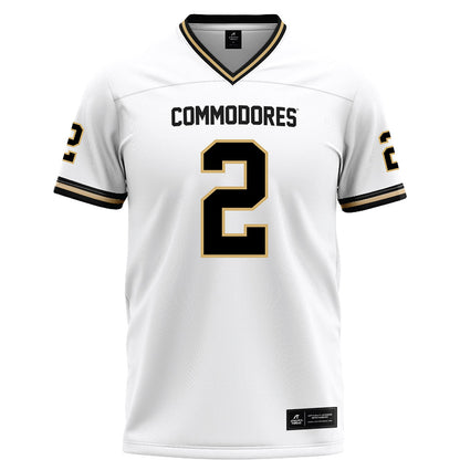 Vanderbilt - NCAA Football : Randon Fontenette - White Football Jersey