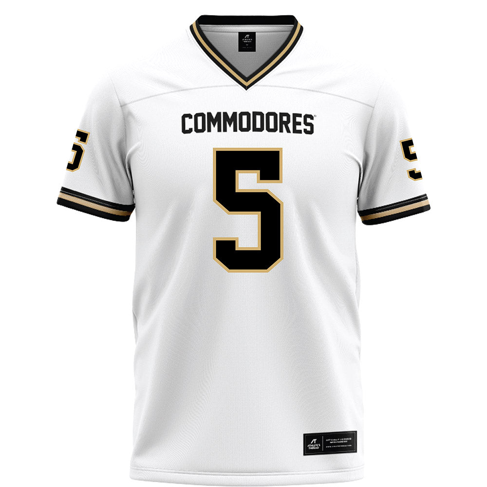 Vanderbilt - NCAA Football : Richie Hoskins V - White Football Jersey