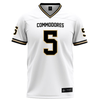 Vanderbilt - NCAA Football : Richie Hoskins V - White Football Jersey