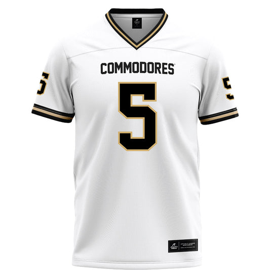 Vanderbilt - NCAA Football : Richie Hoskins V - White Football Jersey