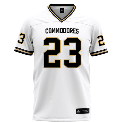 Vanderbilt - NCAA Football : Carson Lawrence - White Football Jersey-0