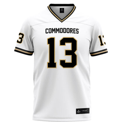 Vanderbilt - NCAA Football : Chase Gillespie - White Football Jersey
