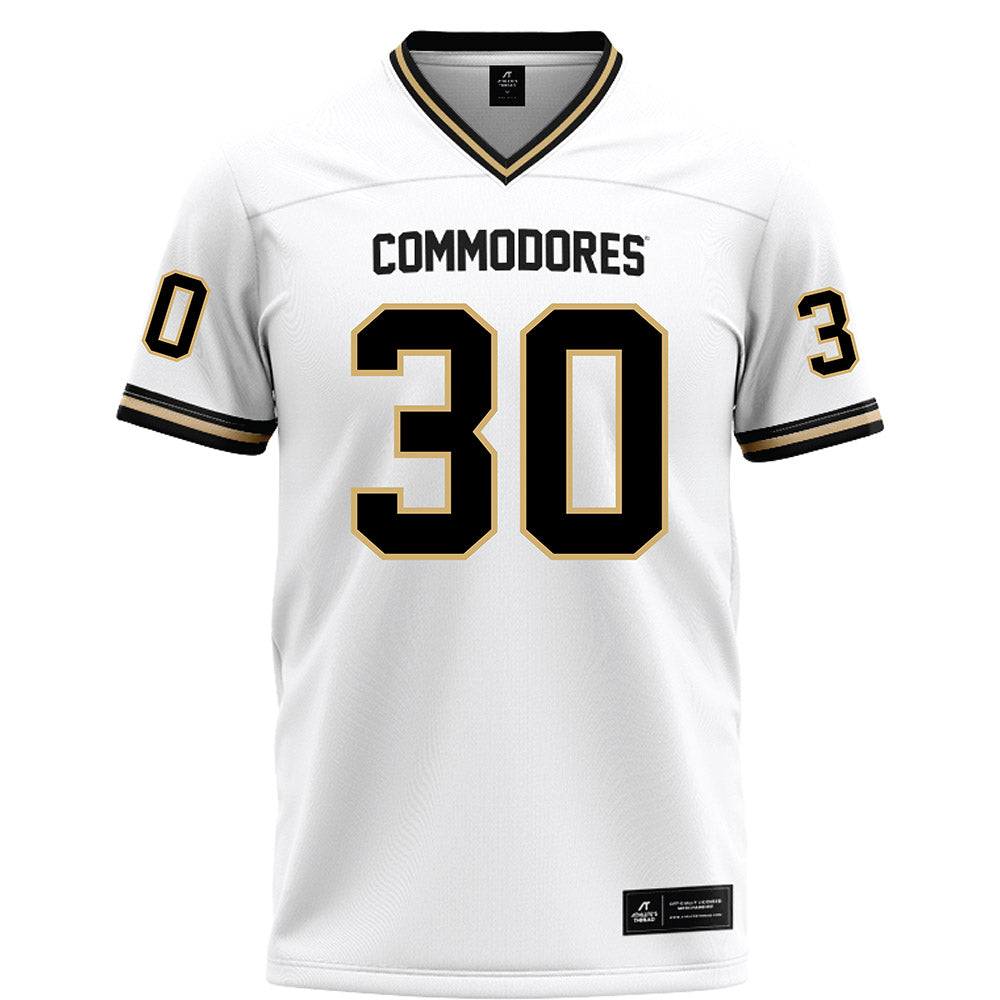 Vanderbilt - NCAA Football : Trudell Berry - White Football Jersey-0