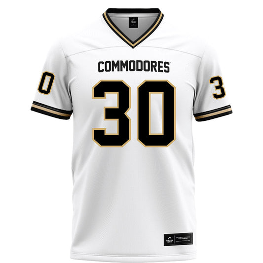 Vanderbilt - NCAA Football : Trudell Berry - White Football Jersey-0