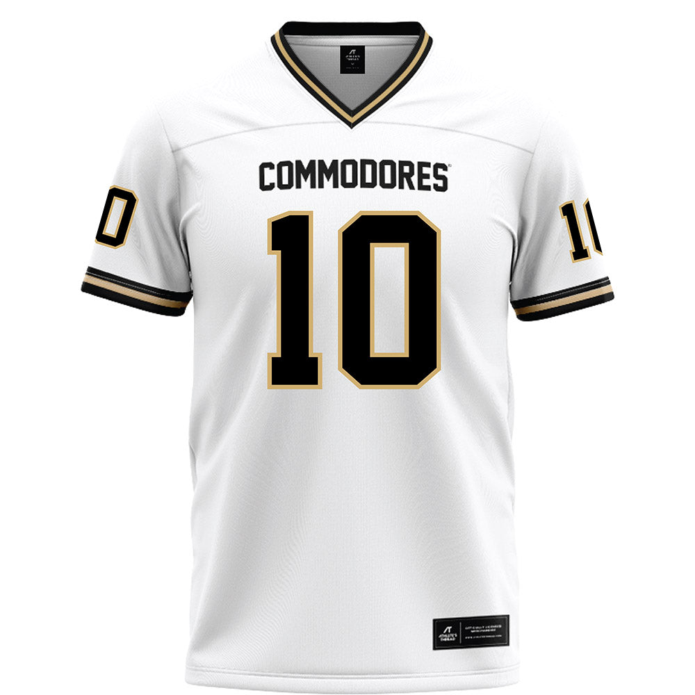 Vanderbilt - NCAA Football : Whit Muschamp - White Football Jersey-0