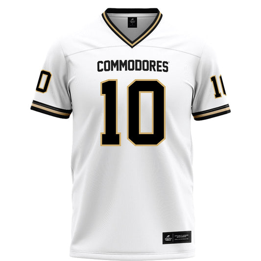 Vanderbilt - NCAA Football : Whit Muschamp - White Football Jersey-0