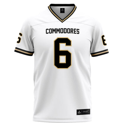 Vanderbilt - NCAA Football : Tre Richardson - White Football Jersey-0