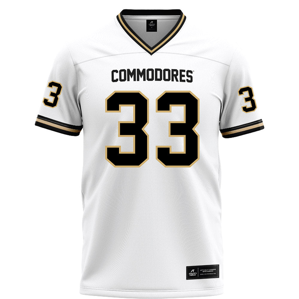 Vanderbilt - NCAA Football : Gabe Fields Jr - White Football Jersey-0