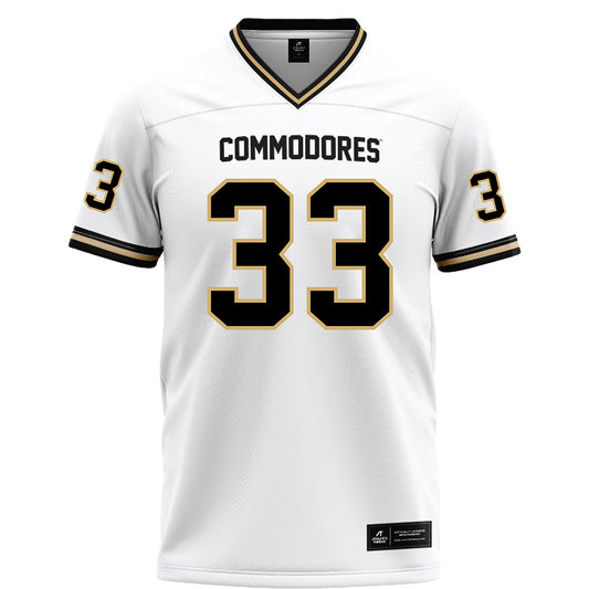 Vanderbilt - NCAA Football : Gabe Fields Jr - White Football Jersey-0