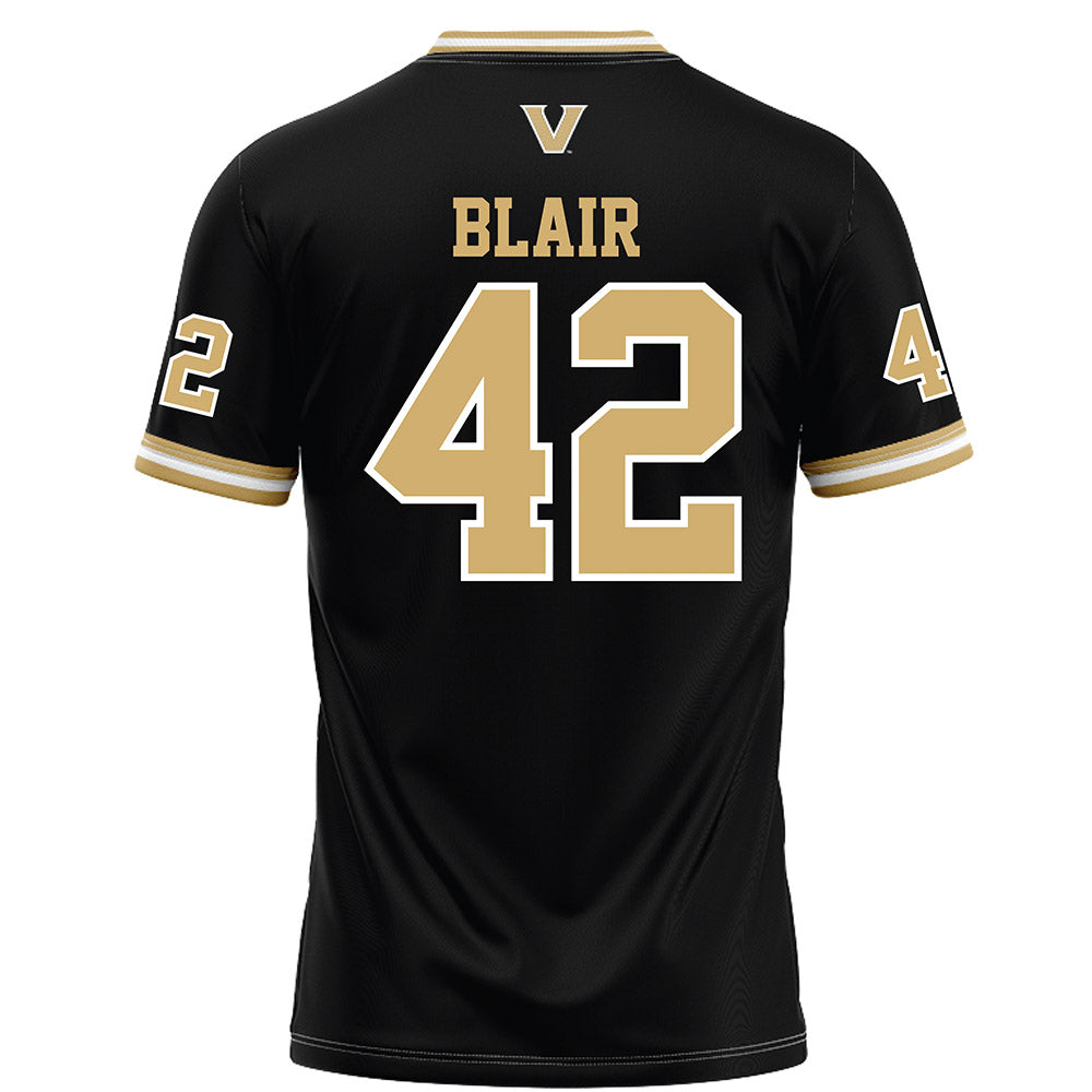 Vanderbilt - NCAA Football : Callahan Blair - Black Football Jersey-1
